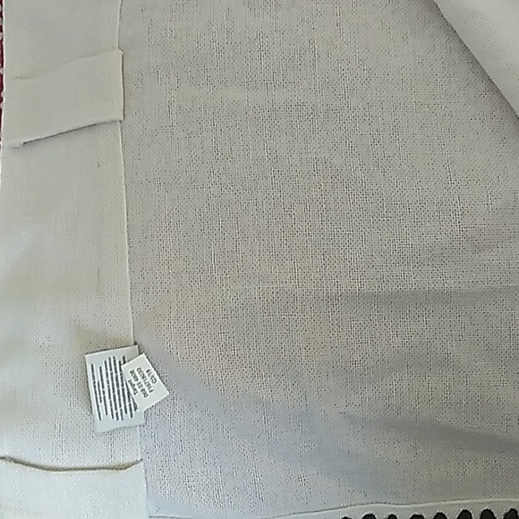 Threshold curtain natural white light filtering with gray trim 2 panels - Picture 10 of 13